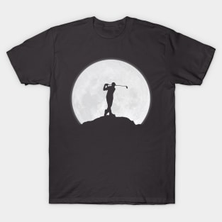 Golfer man and the Moon T-Shirt